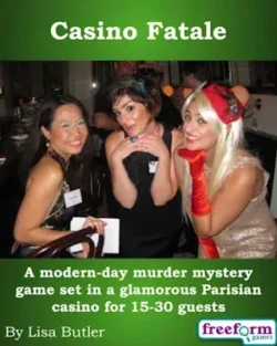 Cover to Casino Fatale, a murder mystery game.