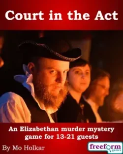 Cover to Court in the Act, a historical murder mystery game.