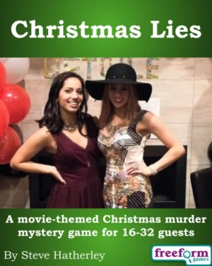 Cover to Christmas Lies, a murder mystery game