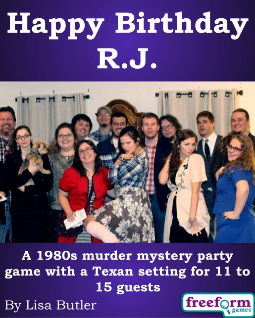 Cover to Happy Birthday RJ, a murder mystery game