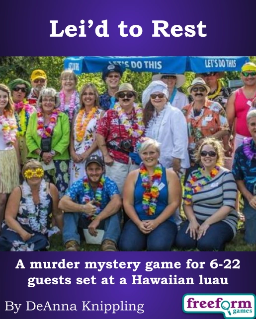 Cover to Lei'd to Rest, a murder mystery game