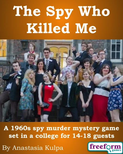 Cover to The Spy Who Killed Me, a murder mystery game