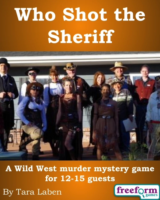 Cover to Who Shot the Sheriff, a murder mystery game