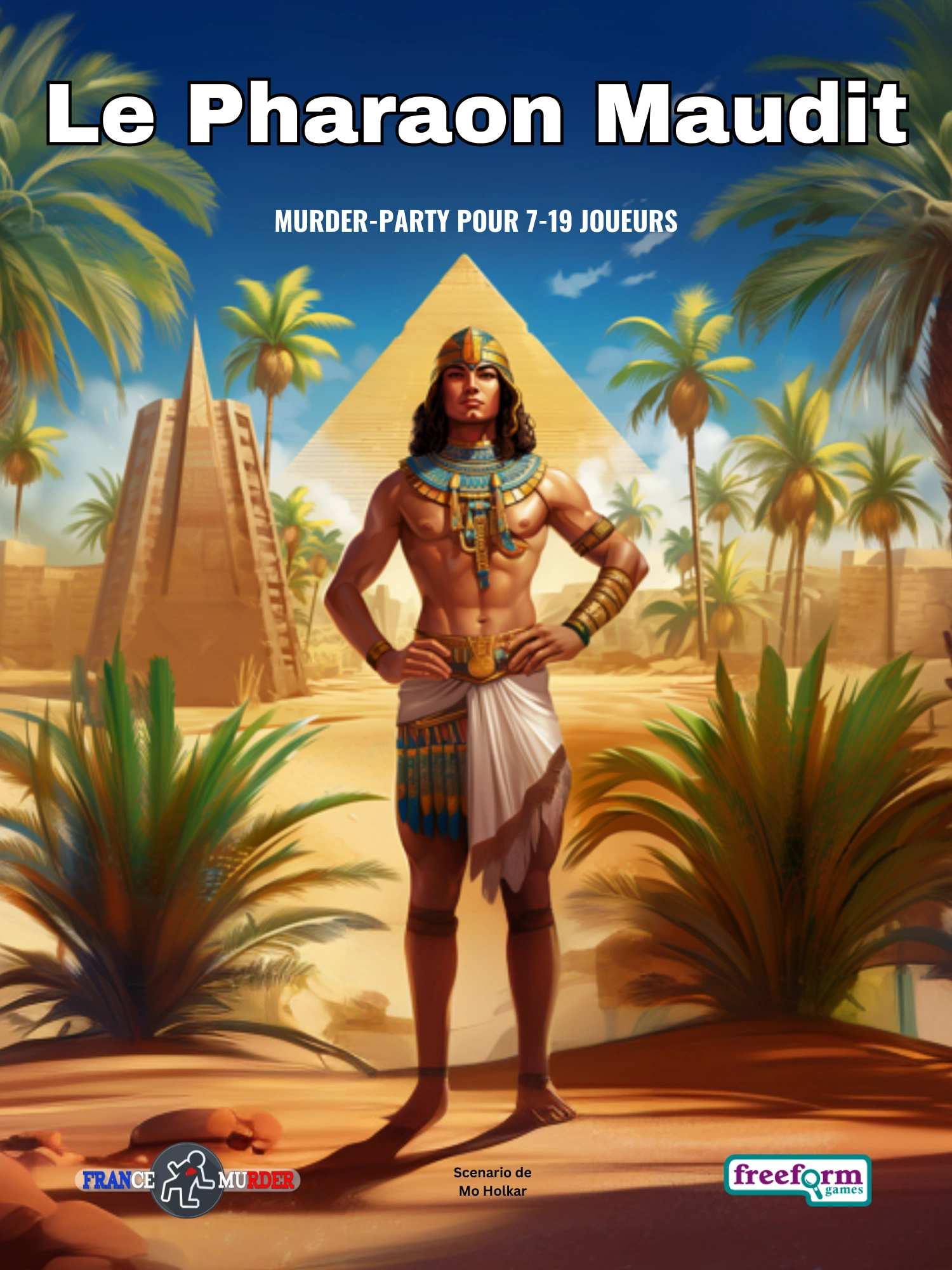 Cover to Le Pharaon Maudit, a French murder mystery game