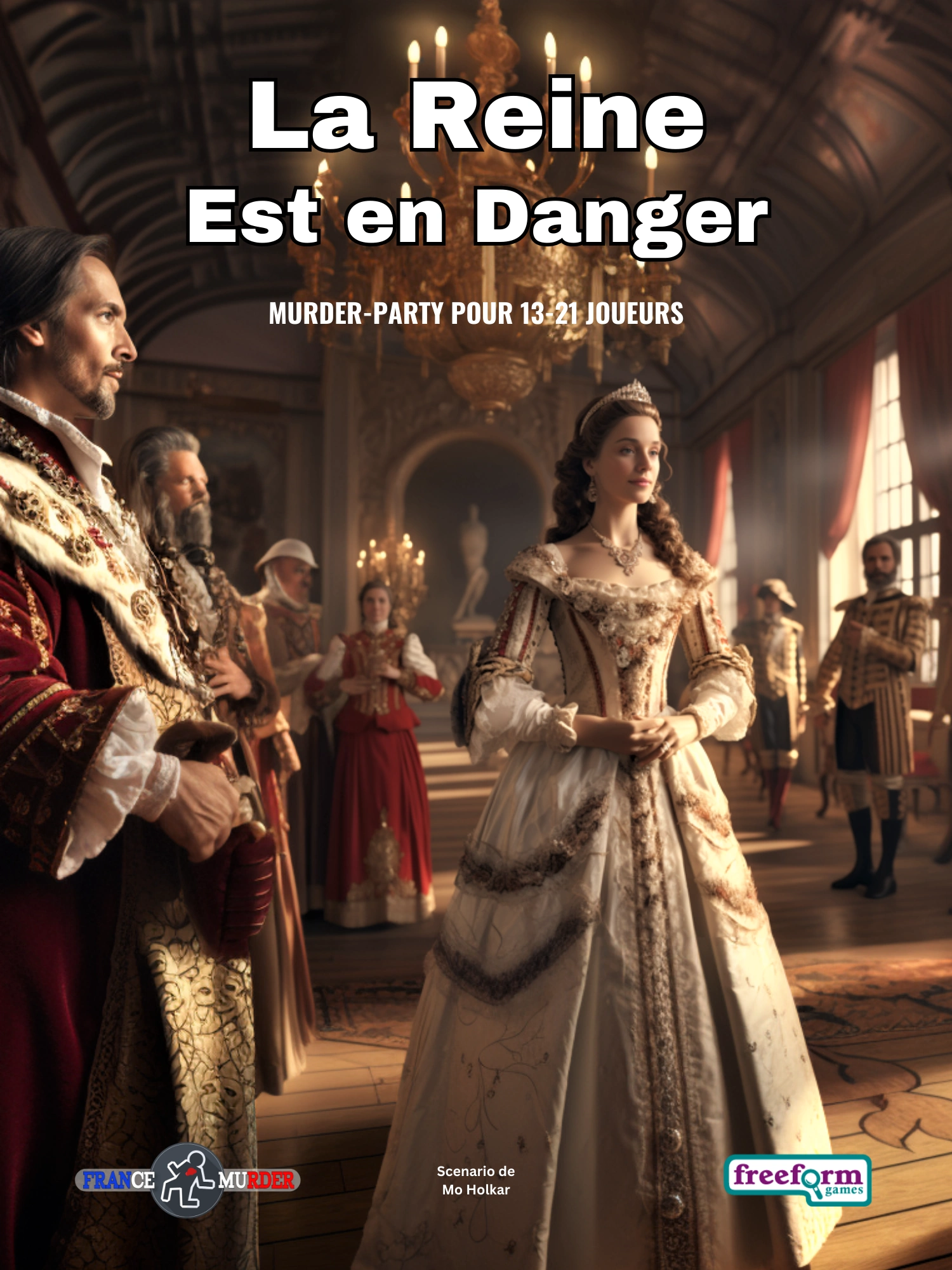 Cover of La Reine est en Danger, a murder mystery game