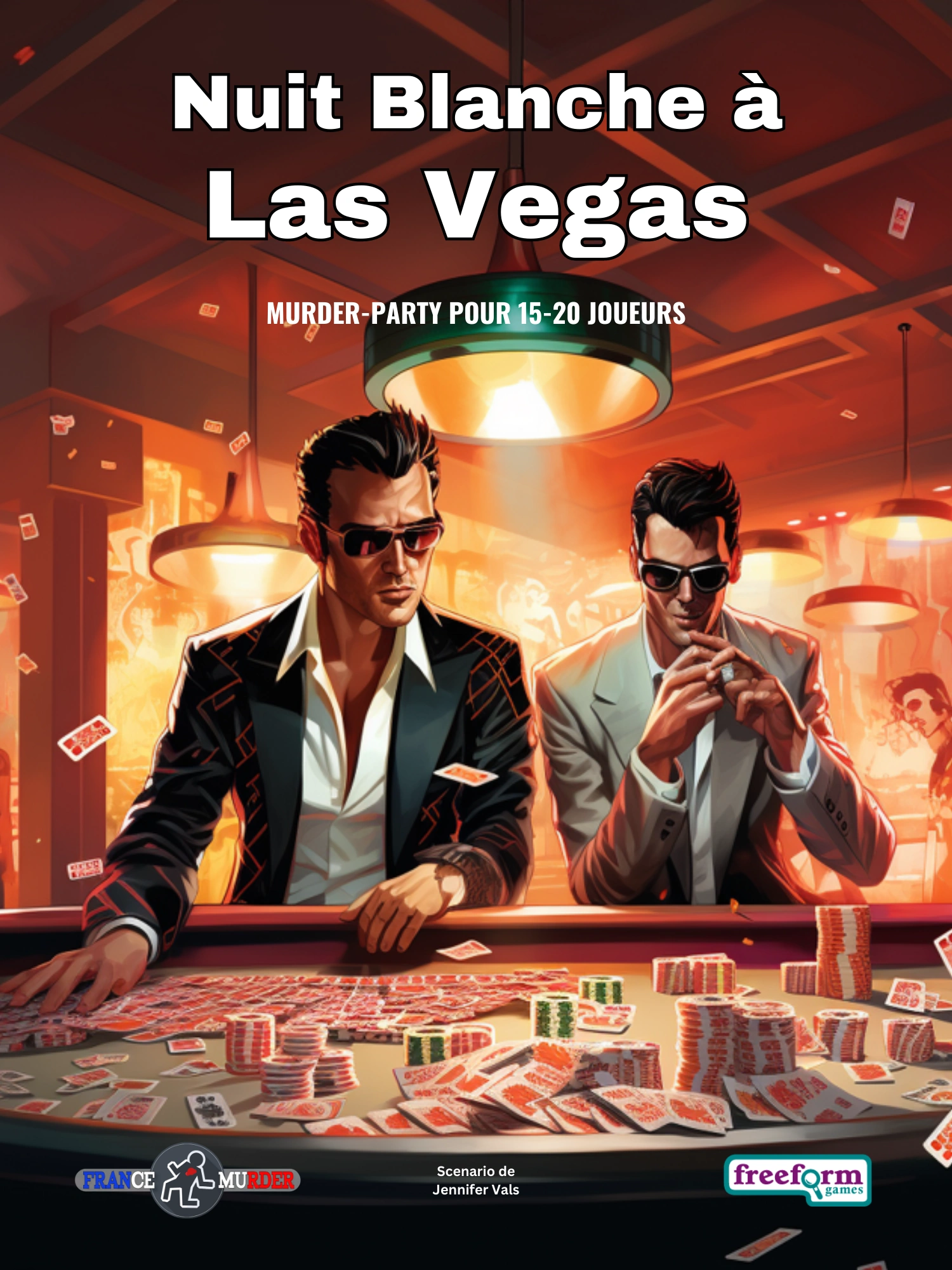 Cover to Nuit Blanche a Las Vegas, a French murder mystery game